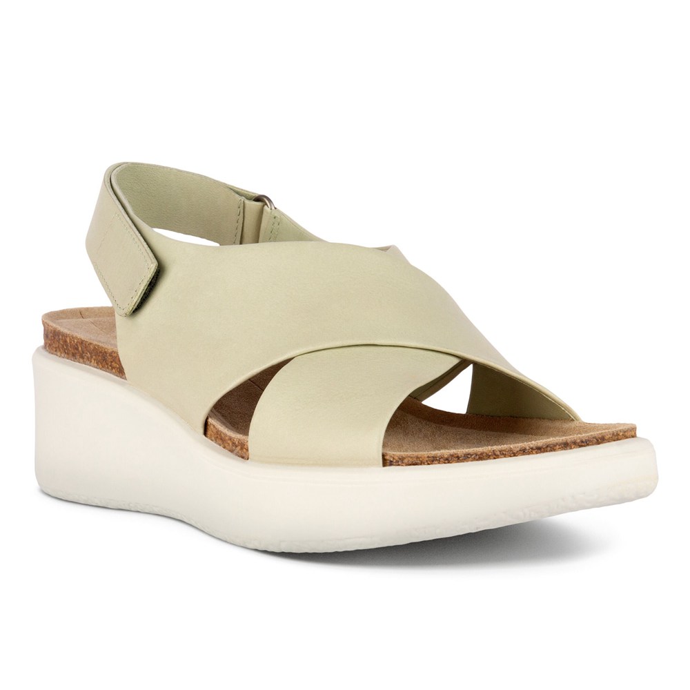 Sandalias Mujer - ECCO Flowt Wedge Cork - Beige - VWC468152